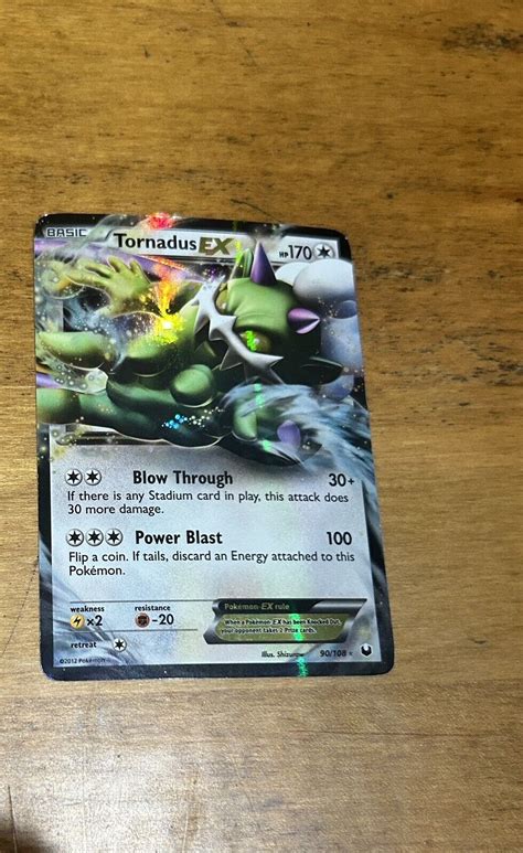 Pokémon TCG Tornadus EX Dark Explorers 90 108 Regular Holo Rare EX CPG