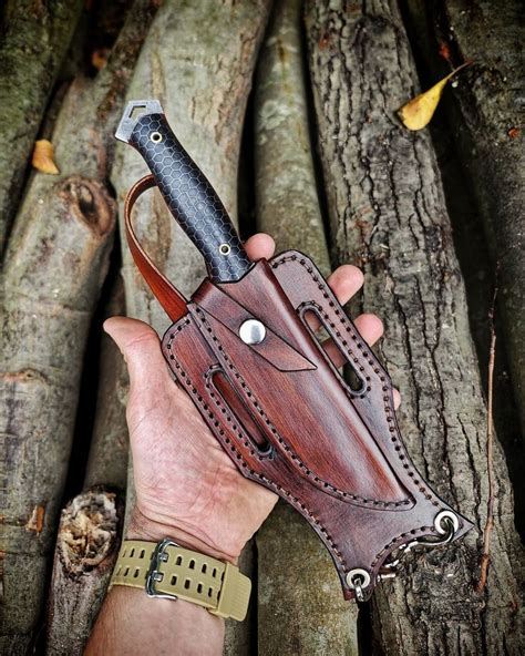 Thunderbolt Handcrafted Tactical Knife In Carbon Steel Shoulder Rig