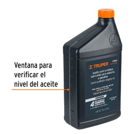 Aceite Semi Sintetico 1L SAE 10W 30 Para Motor 4 Tiempos Generadores