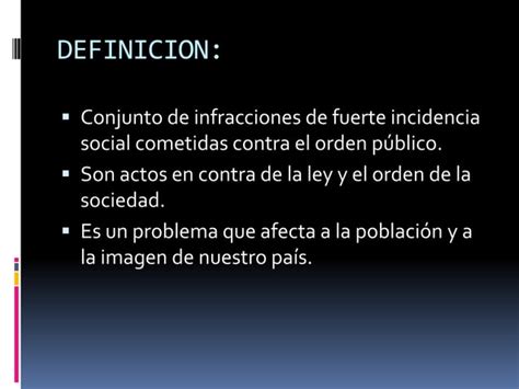 La Delincuencia En El Per Ppt