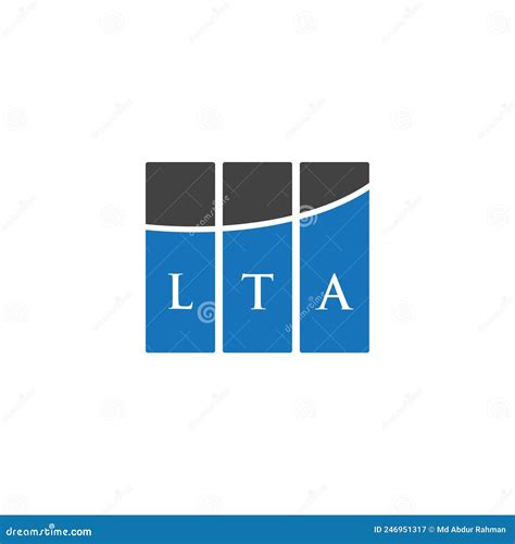 LTA Letter Logo Design on WHITE Background. LTA Creative Initials ...