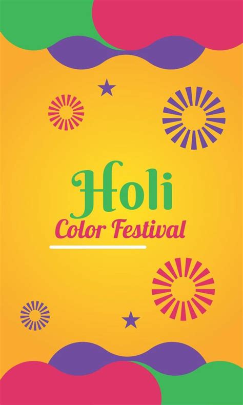 Colored vertical poster of Holi festival Vector illustration 20616174 ...