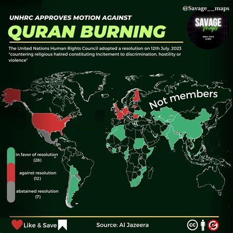 UNHRC resolution countering religious hatred! : r/MapPorn