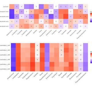 Correlation Of Relative Abundance Of Most Abundant Bacterial Genera