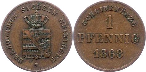 Sachsen Meiningen Pfennig Georg Ii Sehr Sch N Ma Shops