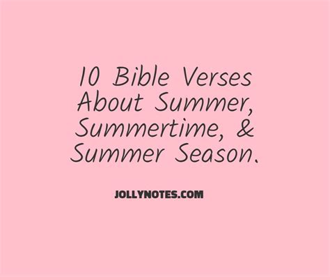 10 Bible Verses About Summer, Summertime, & Summer Season. – Daily ...