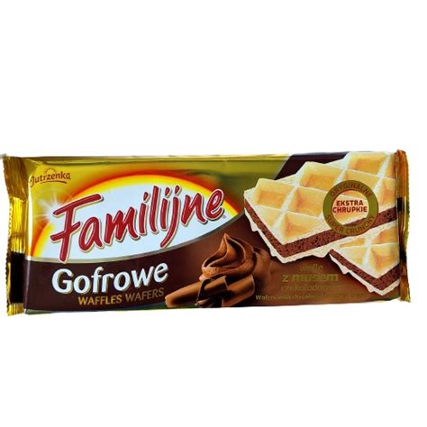 WAFLE FAMILIJNE GOFROWE JUTRZENKA CZEKOLADOWE 130G 13234937485 Allegro Pl