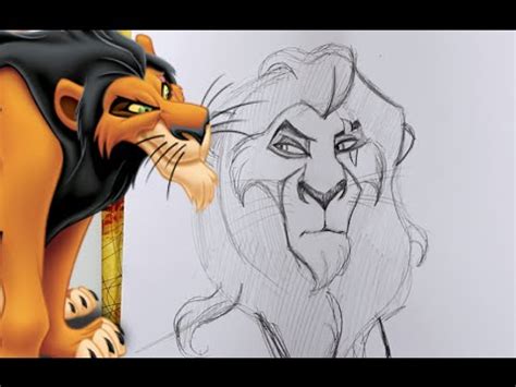 How To Draw SCAR From Disney S The Lion King Dramaticparrot YouTube