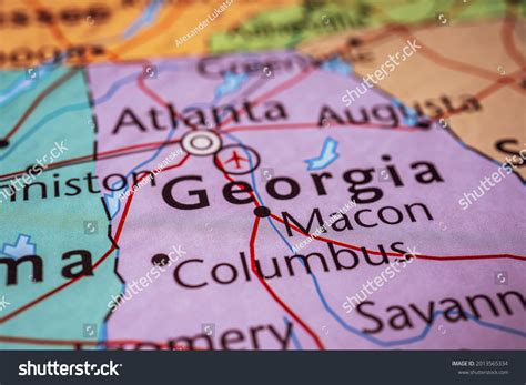 Georgia On Map Usa Stock Photo 2013565334 | Shutterstock