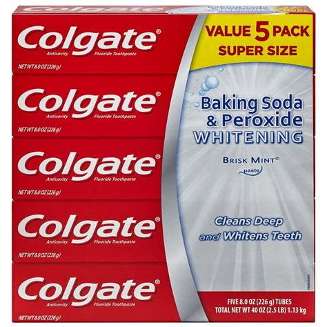 Product Of Colgate Baking Soda And Peroxide Whitening Toothpaste 5 Pk 8 Oz