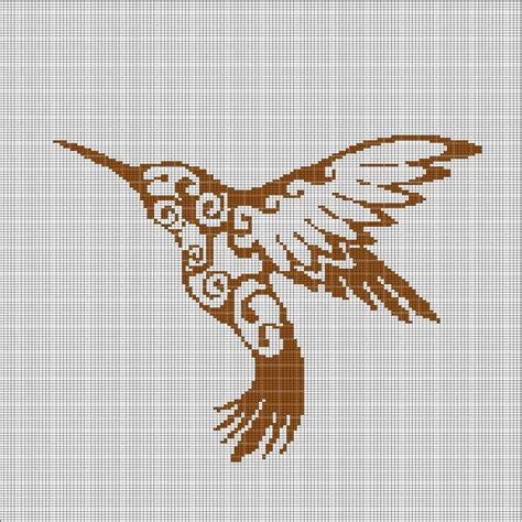 Art Hummingbird Crochet Afghan Pattern Graph Etsy