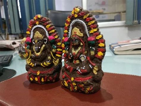 Brown Cowdung Laxmi Ganesh Clay Statue For Home Size 5 Inch At Rs 80