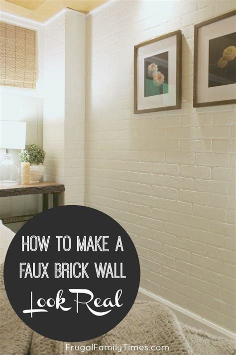 How To Make A Wall Of Faux Bricks Look Real 5 Diy Faux Brick Wall