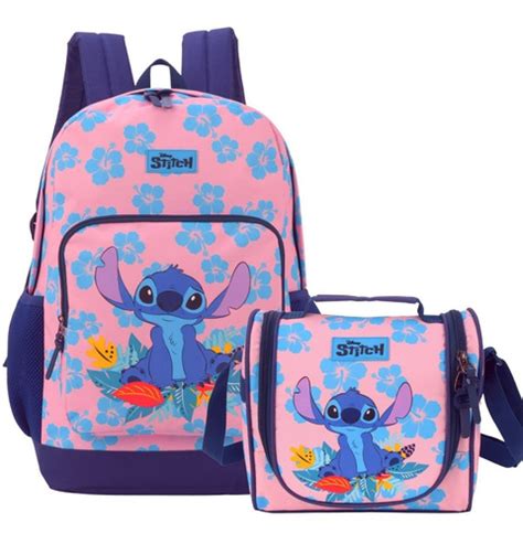 Mochila Escolar Lancheira Lilo Stitch Disney Original