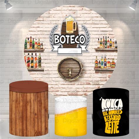 Kit Painel Trio De Cilindros Sublimados Boteco Kit