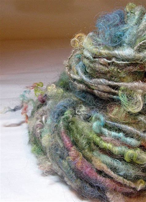 Handspun Art Yarn Corespun Uncarded Border Leicester And Etsy Art