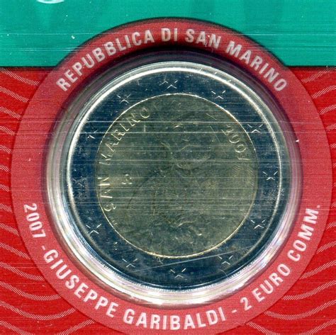 San Marino 2 Euro Gedenkmünze 2007 200 Geburtstag Giuseppe Garibaldi