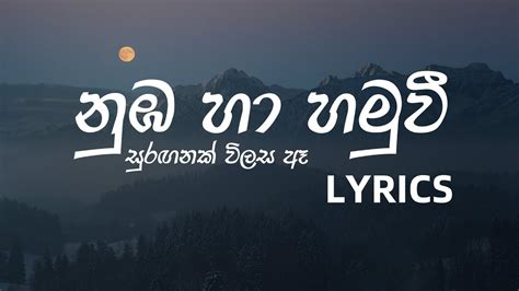 නුඹ හා හමුවී Lyrics සුරඟනක් විලස Dilu Beats Youtube