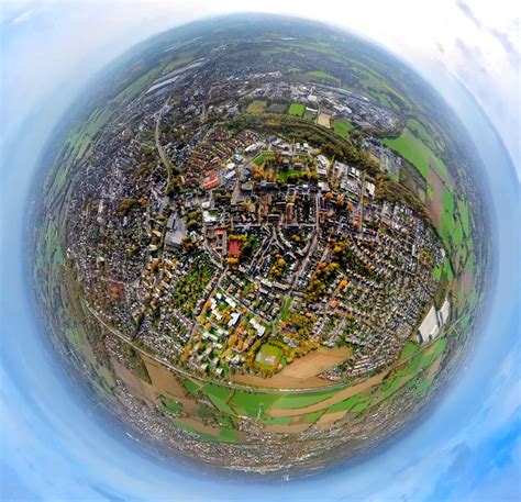 Kamen Aus Der Vogelperspektive Fish Eye Perspektive Stadtzentrum Im