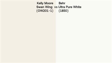 Kelly Moore Swan Wing OW201 1 Vs Behr Ultra Pure White 1850 Side By