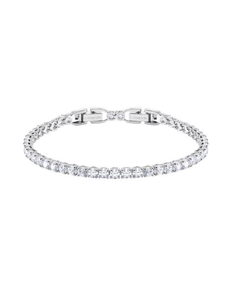 Swarovski Bracciale Tennis Round Deluxe Placcato Rodio 5409771