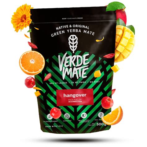 Verde Mate Green Hangover 0 5kg 500g Hangover Yerba Mate By Type