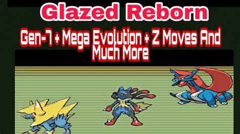 pokemon glazed reborngen mega evolutionz moves