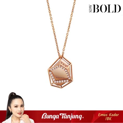 Jual Kalung Bold C Sandra Dewi Emas K Bunga Tanjung Gold