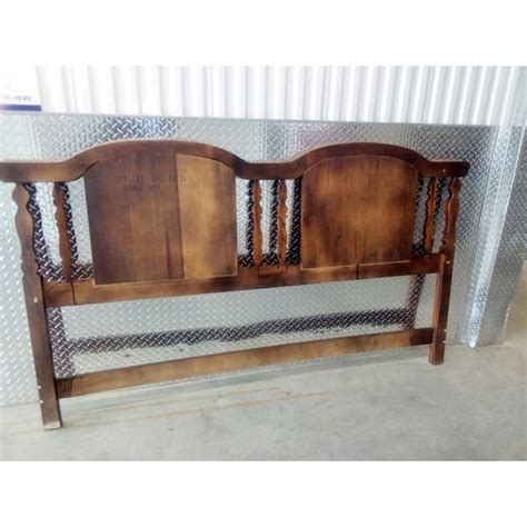 Mid Century Thomasville Vintage Style Headboard King Size Solid Wood