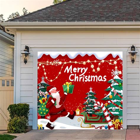 Amazon Finguola Christmas Garage Door Decorations X Ft Large