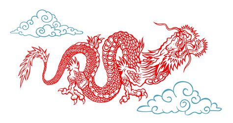 Vector illustration of a Chinese dragon. 6606003 Vector Art at Vecteezy