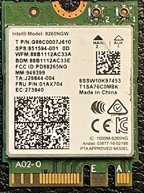 Model 8265NGW Intel Dual BT Wireless HP Zbook Omen - 10540459238 ...