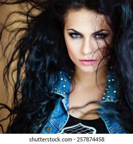 Portrait Beautiful Sexy Sensual Girl Brunette Stock Photo 257874458 Shutterstock