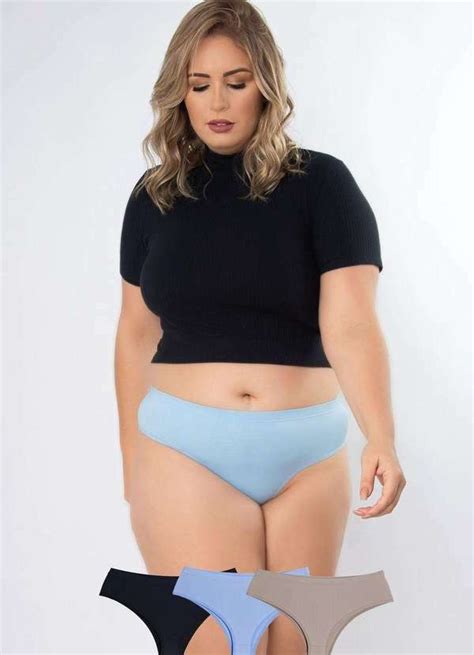 Kit Calcinhas Pérola Plus Size Microfibra Concept Lingerie Multicores Concept Lingerie Oficial