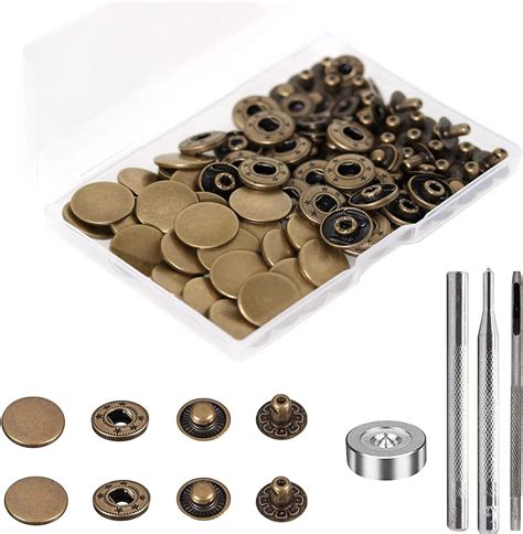 24 Sets Heavy Duty Leather Snap Fasteners Kit India Ubuy