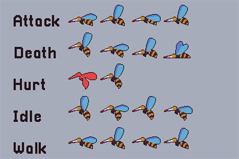 Field Enemies Sprite Sheets Pixel Art By Free Game Assets Gui Sprite