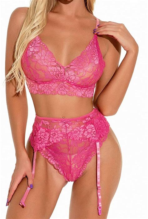 Naughty Sexy Lingerie Set For Women Lace Bralette Panty Set Garter Belt Lingerie Ebay