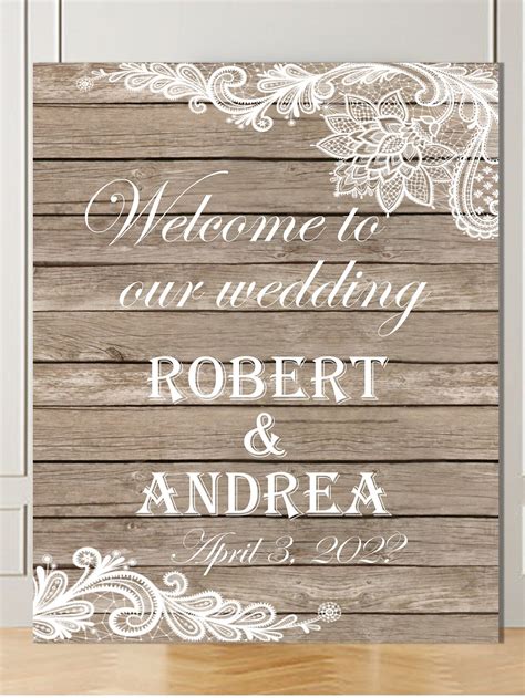 Rustic Wedding Printable Welcome Sign Rustic Welcome to Our - Etsy