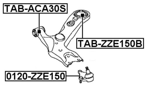 Ball Joint Febest 0120 ZZE150 OEM 43330 19245 EBay