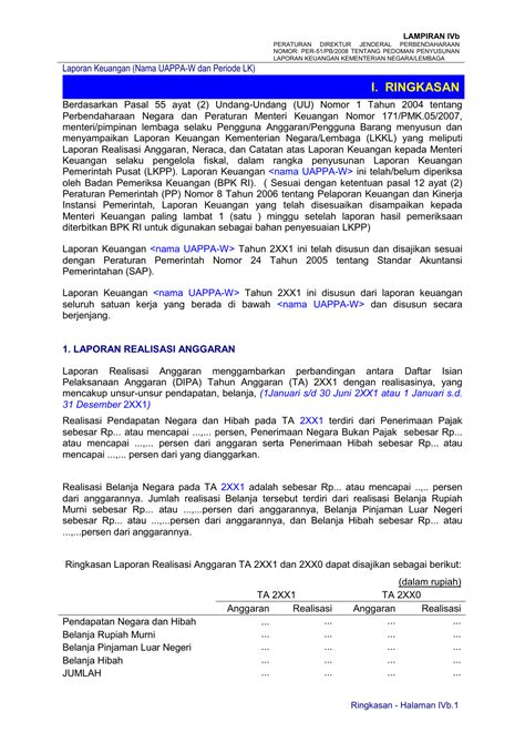 Contoh Executive Summary Laporan Keuangan Laporan Ku