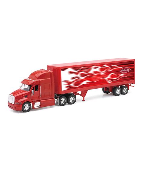 New-Ray Toys Red Peterbilt 387 Long-Haul Truck Toy | Toy trucks ...