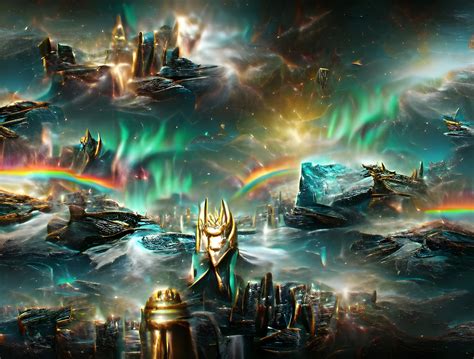 8k Resolution Asgard At Peace Desktop Wallpaper Ai Generated Artwork