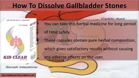 Dissolve Gallbladder Stones Naturally And Safely With Kid Clear Capsu