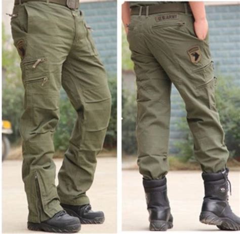 Spring Stright Leg Men Cotton Breathable Cargo Loose Military Pants