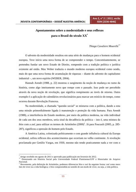 PDF Apontamentos Sobre A Modernidade E Seus Historia Uff Br