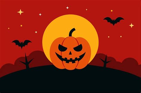 Premium Vector A Poster For A Halloween House With A Pumpkin On The Front