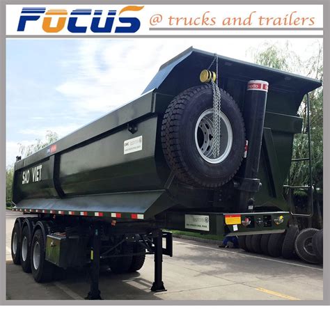 High Strength 3 Axles 50t Heavy Duty Brand New Rear End Dump Tipper