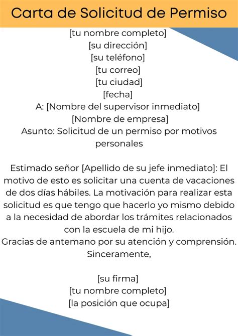 Carta De Solicitud De Permiso Modelos De Carta