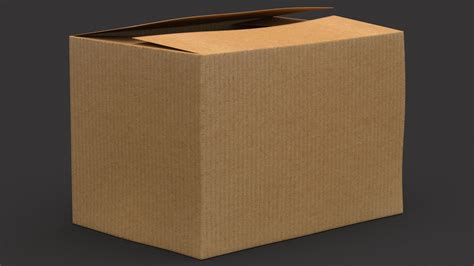 Cardboard Box 01 3D Model By ALPHA3DST