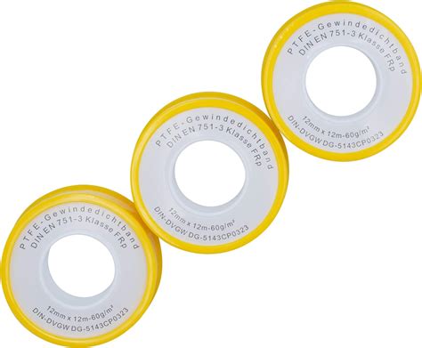 Er Set Teflonband Gewindedichtband Auf Rolle Ptfe F R Metallgewinde